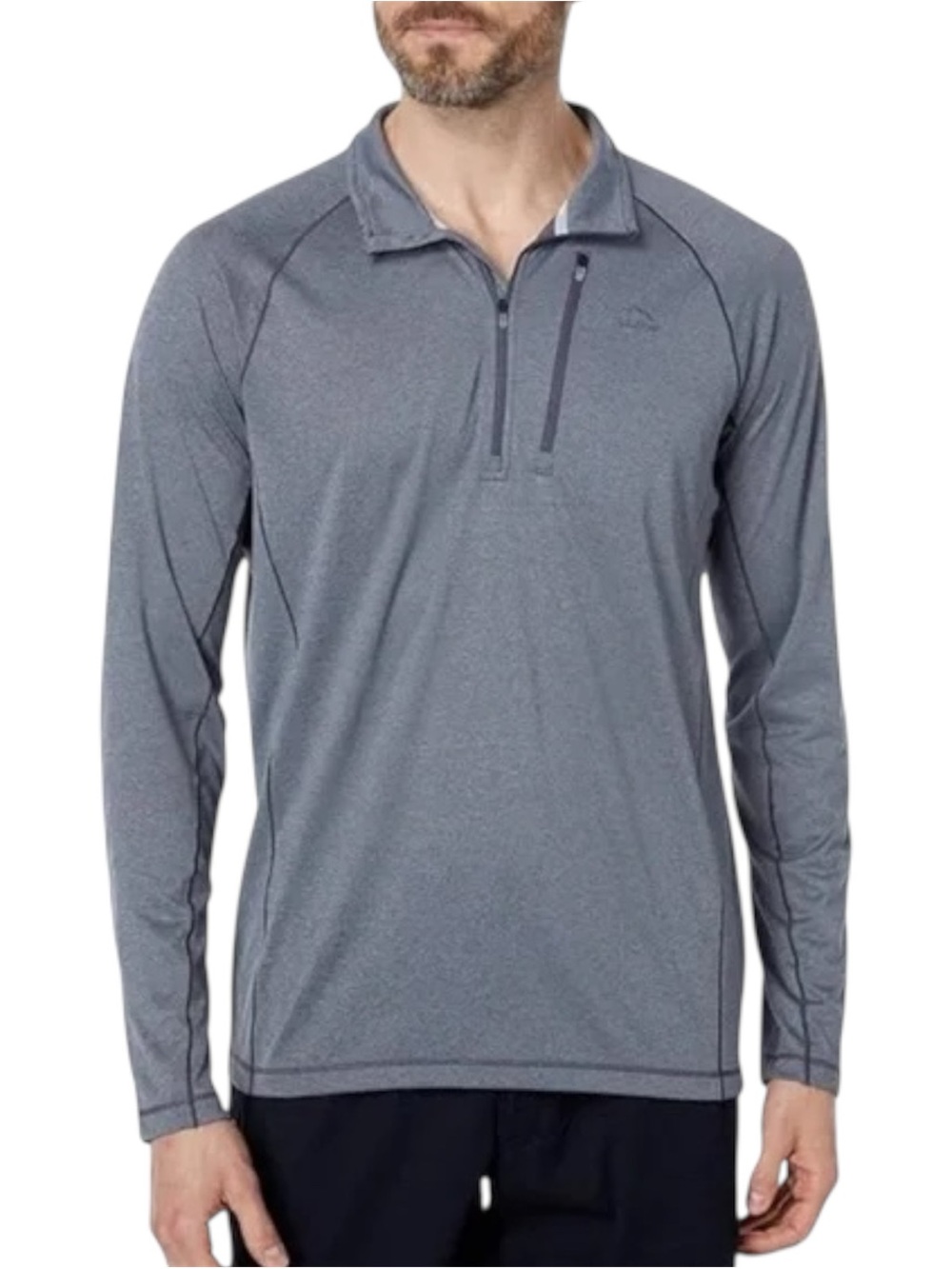 L.L.Bean Men’s Performance 1/4 Zip Pullover Gray Athletic Shirt Size Large